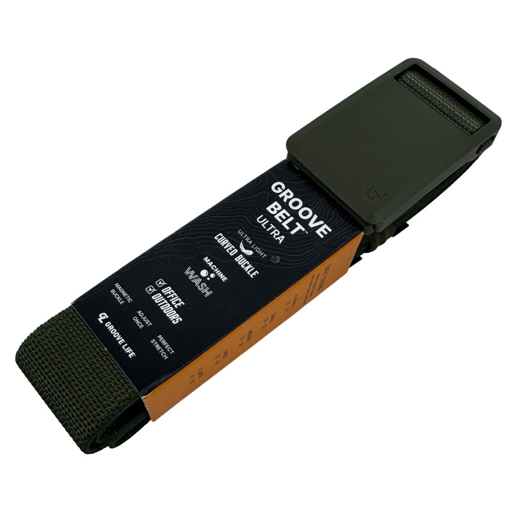 Groove Life Groove Belt Ultra Olive Green Magnetic Buckle Stretch Belt Medium
